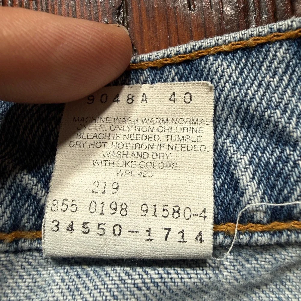 VTG‎ Levis 505 Shorts Mens 42 Blue ORANGE TAB Faded Medium Wash Jorts Denim